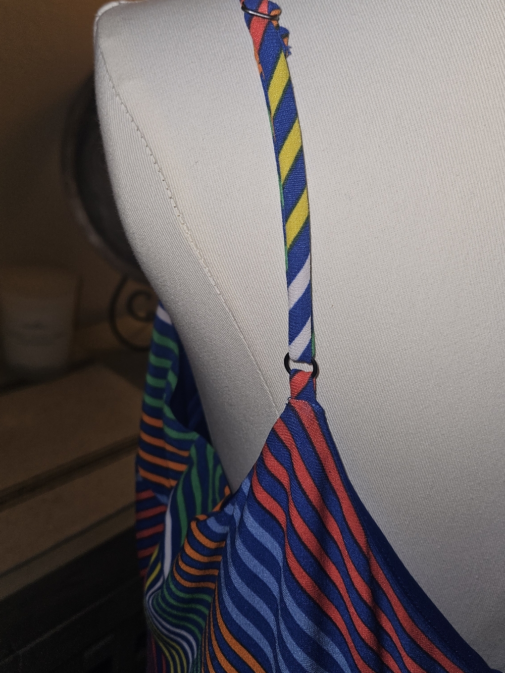 Lauren Ralph Lauren Multicolor Chevron Stripe Maxi Dress Costal Black Label - Picture 5 of 7